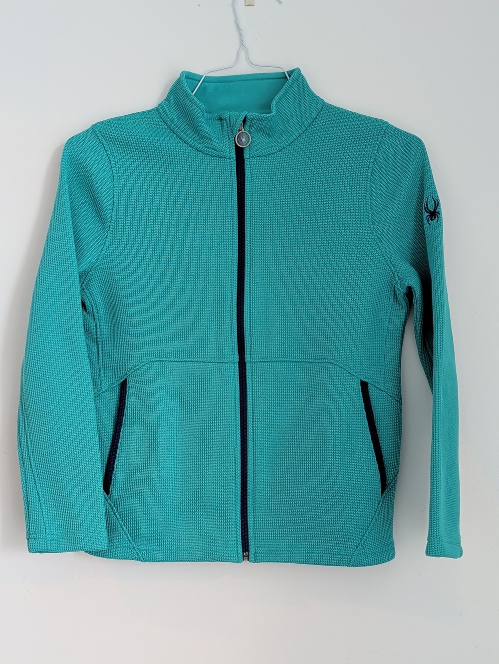 Spyder Teal Honeycomb Light Jacket Base Layer Size Girls XL (18)